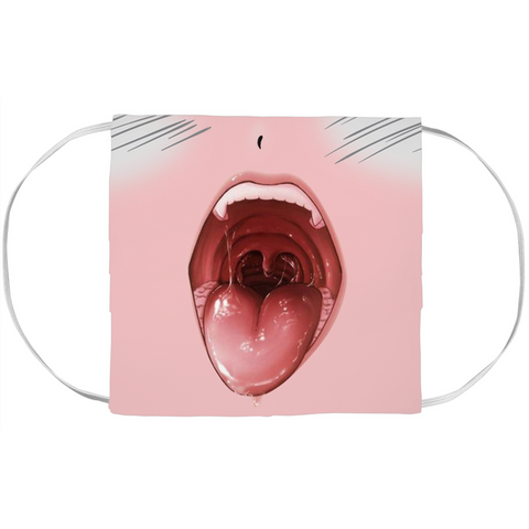 Realistic Sexy Open Mouth Ahegao Face Mask Cover