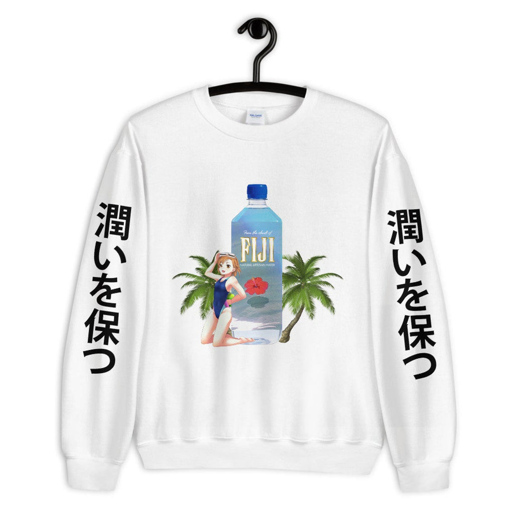 FIJI Stay Hydrated Japanese Anime Vaporwave Unisex Sweatshirt – UwU
