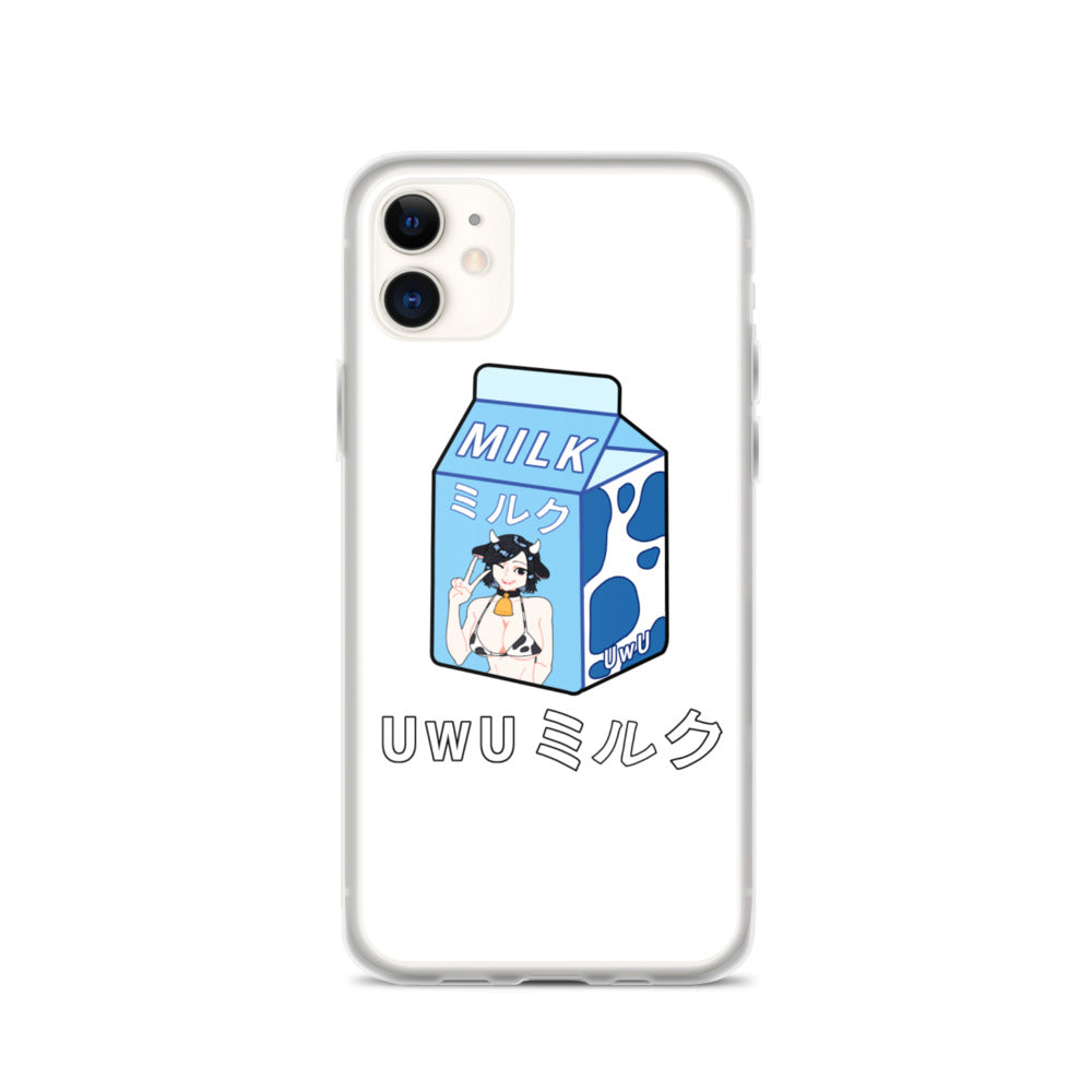 UwU Milk iPhone Case Cute Kawaii Anime Cow Girl Hentai Phone Case