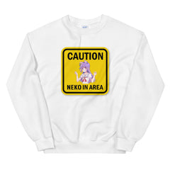 Caution Neko in Area Unisex Sweatshirt