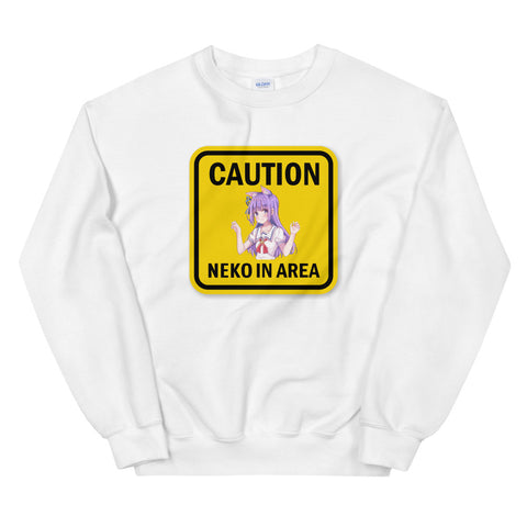 Caution Neko in Area Unisex Sweatshirt