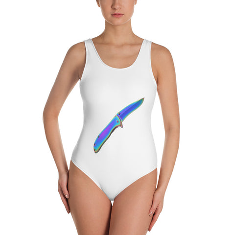 Holographic knife One-Piece Swimsuit