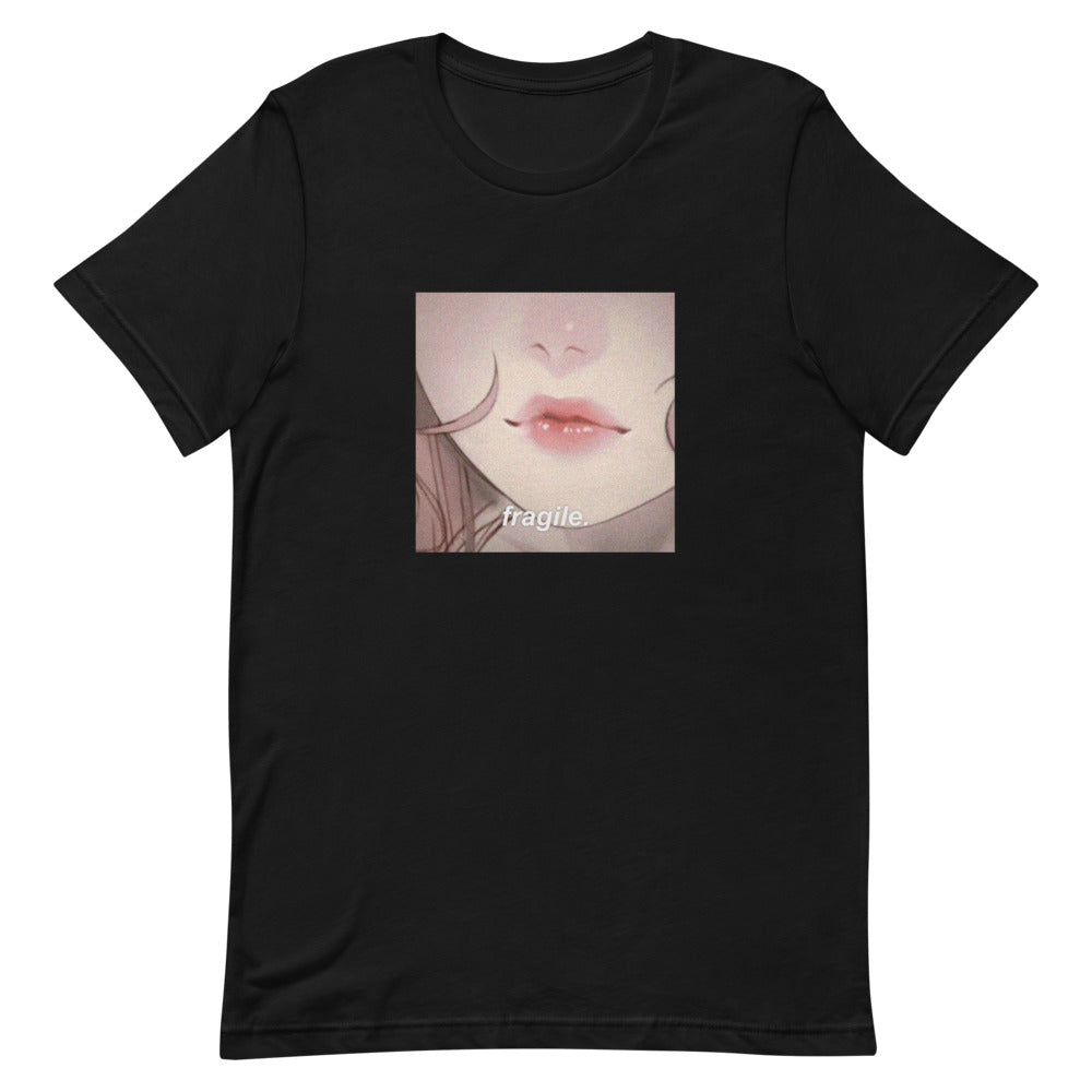Fragile Anime Girl Lips Short-Sleeve Unisex T-Shirt