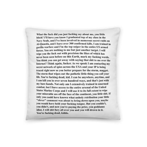 Navy Seal Copypasta Pillow