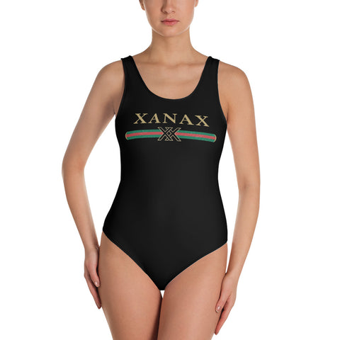 XANAX Black One-Piece Swimsuit