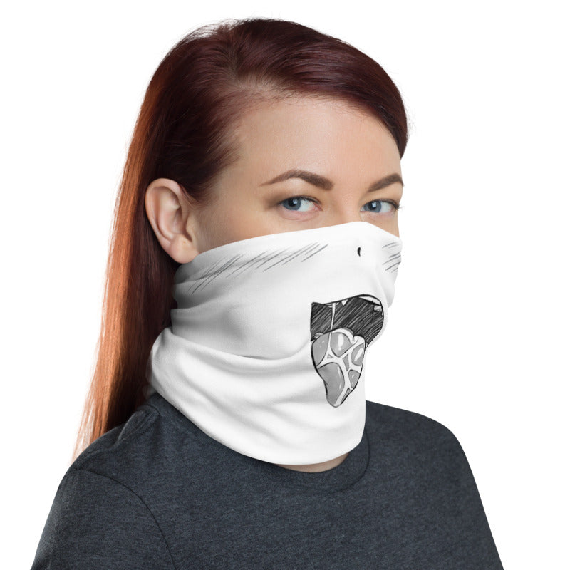 Ahegao Tong Sticking Out Neck Gaiter Face Cover